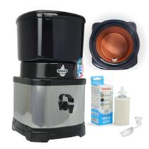 Filtro de água inox 11 litros com cuba de barro
