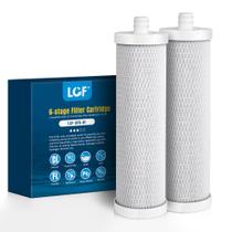 Filtro de água LCF LCF-CF-01, 6 estágios, íons de prata, pacote com 2 Filtro de água LCF LCF-CF-01, 6 estágios, íons de prata, pacote com 2