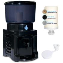 Filtro de Água Natalia 8.6 L com CUBA DE BARRO e Vela Tripla Ação e boia. Cores:Preto Filtro de Água Natalia 8.6 L com CUBA DE BARRO e Vela Tripla Ação e boia. Cores:Preto