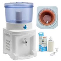 Filtro de Água Natalia 8.6 L com CUBA DE BARRO e Vela Tripla Ação e boia.