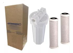 Filtro De Água Para Cavalete Carvão Ativado + Refil Reserva - Globalfiltros Filtro De Água Para Cavalete Carvão Ativado + Refil Reserva - Globalfiltros