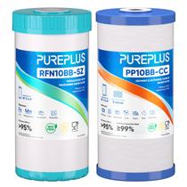 Filtro de água PUREPLUS 4,5x10 de 2 estágios para toda a casa, 1 pacote