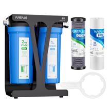 Filtro de Água PUREPLUS RV de Dupla Etapa 3/4" em Aço Inoxidável Filtro de Água PUREPLUS RV de Dupla Etapa 3/4" em Aço Inoxidável