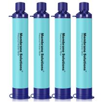 Filtro de água Straw Membrane Solutions Portable Blue, pacote com 4