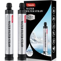 Filtro de água Straw Tmain, filtração de 4 estágios, pacote com 2