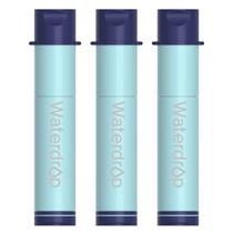 Filtro de água Straw Waterdrop Waterdrop Waterdrop, pacote com 3 unidades, azul claro Filtro de água Straw Waterdrop Waterdrop Waterdrop, pacote com 3 unidades, azul claro