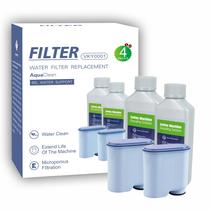 Filtro de água Viskeysta AquaClean, pacote com 4 unidades com descalcificador de 500 ml