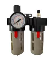 Filtro De Ar 1/2 Polegada Com Regulador De Pressão Manômetro