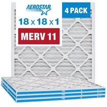 Filtro de ar Aerostar MERV 11 18x18x1 (pacote com 4) Filtro de ar Aerostar MERV 11 18x18x1 (pacote com 4)