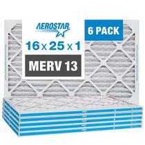 Filtro de ar Aerostar MERV 13 16x25x1 - 6 unidades para HVAC Filtro de ar Aerostar MERV 13 16x25x1 - 6 unidades para HVAC