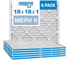 Filtro de ar Aerostar MERV 6 18x18x1 (45x45x2cm) Pacote com 6 Filtro de ar Aerostar MERV 6 18x18x1 (45x45x2cm) Pacote com 6