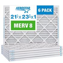 Filtro de ar Aerostar MERV 8 plissado 21,5x23,3x1 (pacote com 6)