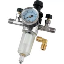 Filtro de ar Arprex AF1 com regulador de pressão, duas saídas de 1/4 e dreno automático - APR10608000 - Arprex
