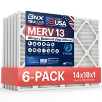 Filtro de ar BNX TruFilter 14x18x1 MERV 13 (pacote com 6) para HVAC Filtro de ar BNX TruFilter 14x18x1 MERV 13 (pacote com 6) para HVAC