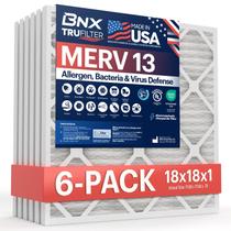 Filtro de ar BNX TruFilter 18x18x1 MERV 13 (pacote com 6) para HVAC Filtro de ar BNX TruFilter 18x18x1 MERV 13 (pacote com 6) para HVAC