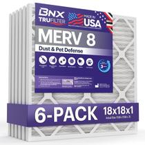 Filtro de ar BNX TruFilter 18x18x1 MERV 8 (pacote com 6) para HVAC Filtro de ar BNX TruFilter 18x18x1 MERV 8 (pacote com 6) para HVAC