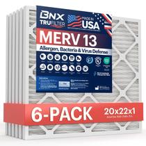 Filtro de ar BNX TruFilter 20x22x1 MERV 13 (pacote com 6) para HVAC Filtro de ar BNX TruFilter 20x22x1 MERV 13 (pacote com 6) para HVAC