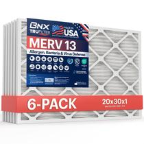 Filtro de ar BNX TruFilter 20x30x1 MERV 13 (pacote com 6) para HVAC Filtro de ar BNX TruFilter 20x30x1 MERV 13 (pacote com 6) para HVAC