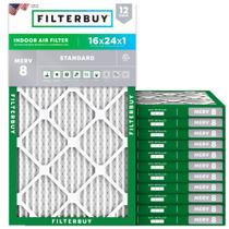 Filtro de ar: compre 16x24x1 MERV 8 Electrostatic, pacote com 12 Filtro de ar: compre 16x24x1 MERV 8 Electrostatic, pacote com 12