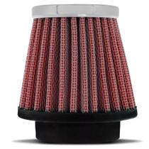 Filtro de Ar Cônico Alto 9cm de Altura com Tecido Encaixe 70mm Rígido Vermelho - Race chrome Filtro de Ar Cônico Alto 9cm de Altura com Tecido Encaixe 70mm Rígido Vermelho - Race chrome