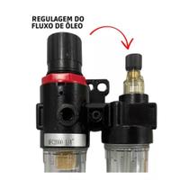 Filtro de Ar Eliminador de Água e Óleo Com Regulador de Pressão, 1/4, AFC2000 Filtro de Ar Eliminador de Água e Óleo Com Regulador de Pressão, 1/4, AFC2000