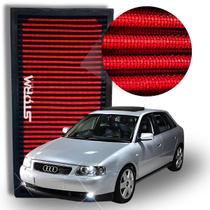 Filtro de Ar Esportivo Audi A3 motor 1.8 20v Ano 1999 A 2006 Aspirado Lavável Reutilizável Potencia Manual Automatico Hatch Motor