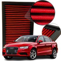 Filtro de Ar Esportivo Audi A3 motor 1.8 Tfsi Turbo Ano 2014 A 2016 Sport S-tronic Ambition 2015 Sedan hatch inbox stage potencia remap
