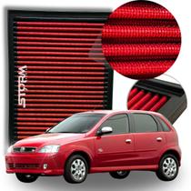Filtro de Ar Esportivo Chevrolet Corsa Motor 1.0 8v Maxx 2003 A 2011 Lavável Reutilizável inbox Hatch Manual Flex Power potencia