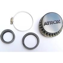 Filtro de Ar Esportivo com Adaptador de borracha Atrox Preto Filtro de Ar Esportivo com Adaptador de borracha Atrox Preto
