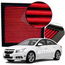 Filtro de ar Esportivo Cruze Sedan motor 1.8 16v ano 2012 a 2016 Ecotec LT Ltz Flex Inbox potencia reutilizável lavável Filtro de ar Esportivo Cruze Sedan motor 1.8 16v ano 2012 a 2016 Ecotec LT Ltz Flex Inbox potencia reutilizável lavável