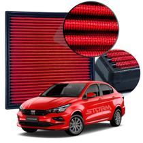 Filtro de Ar Esportivo Fiat Cronos1.8 16v Flex ano 2017 a 2024 Precision Hgt Drive E.Torq Flex Sedan Sedã At6 Manual Automatico
