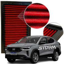 Filtro de Ar Esportivo Fiat Fastback Motor 1.0 12v Turbo Ano 2022 2023 2024 Potencia Performance Lavável Reutilizar Stage Remap