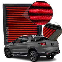 Filtro de Ar Esportivo Fiat Toro motor 2.4 16v Multair ano 2017 a 2022 Freedom Flex 4x2 Road Blackjack Volcano 2018 2019 2020 2021 inbox lavável