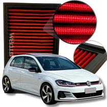 Filtro de Ar Esportivo Golf Gti motor 2.0 Mk7 Turbo Ano 2014 a 2020 automático remap Stage Potencia 2019 2018 2017 2016 2015