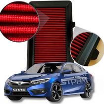 Filtro De Ar Esportivo Honda Civic Motor 1.5 Turbo 2016 + Rs