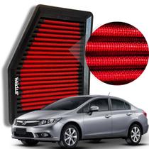 Filtro de Ar Esportivo Honda Civic Motor 2.0 Ano Ano 2012 a 2016 Potencia Lavavel Reutilizável Filtro de Ar Esportivo Honda Civic Motor 2.0 Ano Ano 2012 a 2016 Potencia Lavavel Reutilizável
