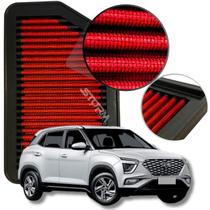 Filtro de Ar Esportivo Hyundai Creta motor 1.0 12v Turbo 2021 A 2022 Gdi Limited Platinum Comfort T automatico Suv Reutilizável inbox Filtro de Ar Esportivo Hyundai Creta motor 1.0 12v Turbo 2021 A 2022 Gdi Limited Platinum Comfort T automatico Suv Reutilizável inbox
