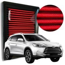 Filtro de Ar Esportivo Jac T80 Motor 2.0 Turbo Ano 2017 a 2024 Lavavel Reutilizável Potencia