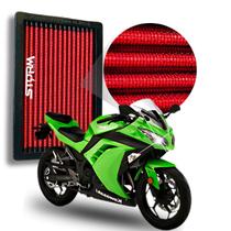 Filtro De Ar Esportivo Kawasaki Ninja 300 Ano 2013 A 2018 Lavável Reutilizável Moto Cilindradas