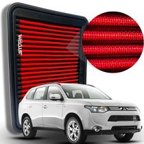 Filtro de Ar Esportivo Mitsubishi Outlander Motor 2.0 16v Ano 2014 a 2015 Potencia Lavavel Reutilizável