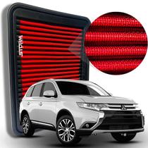 Filtro de Ar Esportivo Mitsubishi Outlander Motor 3.0 V6 Ano 2016 a 2021 Potencia Lavavel Reutilizável