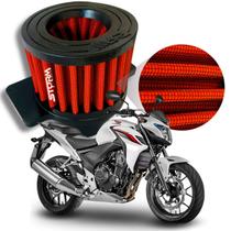 Filtro de Ar Esportivo Moto Honda CB500 F ano 2013 a 2017 CB 500 Lavável Reutilizável Potencia
