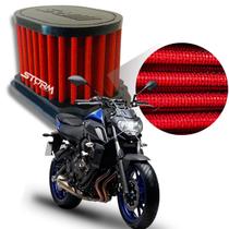 Filtro de Ar Esportivo moto Yamaha MT-07 Ano 2014 a 2022 MT07 Lavável Reutilizável 700 cc Cilindradas