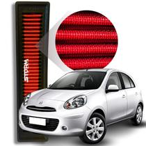Filtro de Ar Esportivo Nissan March Motor 1.0 16v Flex Ano 2012 a 2015 Lavável Reutilizável S SV Active Conforto Filtro de Ar Esportivo Nissan March Motor 1.0 16v Flex Ano 2012 a 2015 Lavável Reutilizável S SV Active Conforto