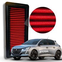 Filtro de Ar Esportivo Peugeot 208 Motor 1.0 Turbo Ano 2023 2024 2025 potencia Lavavel reutilizável Novo Filtro de Ar Esportivo Peugeot 208 Motor 1.0 Turbo Ano 2023 2024 2025 potencia Lavavel reutilizável Novo