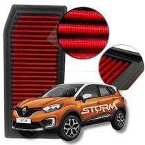 Filtro de Ar Esportivo Renault Captur motor 2.0 16v Flex ano 2017 a 2021 SUV Intense Bose automatico 2018 2019 2020 lavável reutilizável Filtro de Ar Esportivo Renault Captur motor 2.0 16v Flex ano 2017 a 2021 SUV Intense Bose automatico 2018 2019 2020 lavável reutilizável