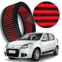 Filtro de Ar Esportivo Renault Sandero Motor 1.6 8v Ano 2007 A 2013 Lavável DynamiqueReutilizável inbox Expression Hi-torque