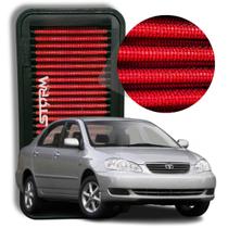 Filtro de Ar Esportivo Toyota Corolla 1.6 16v ano 2002 a 2008 Sedan Lavável Reutilizável inbox Xli Sedan original Sedã automatico