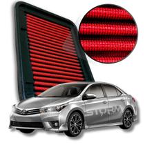 Filtro de Ar Esportivo Toyota Corolla motor 1.8 Vvt-i Ano 2008 A 2019 Original Lavável Reutilizável novo sedan Gli Flex Xei Upper Black Pack Se-g