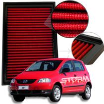 Filtro de Ar Esportivo Volkswagem Fox Motor 1.6 8v ano 2003 A 2008 inbox RS Filter Total Flex Comfortline Plus Sportline lavavel reutilizavel potencia